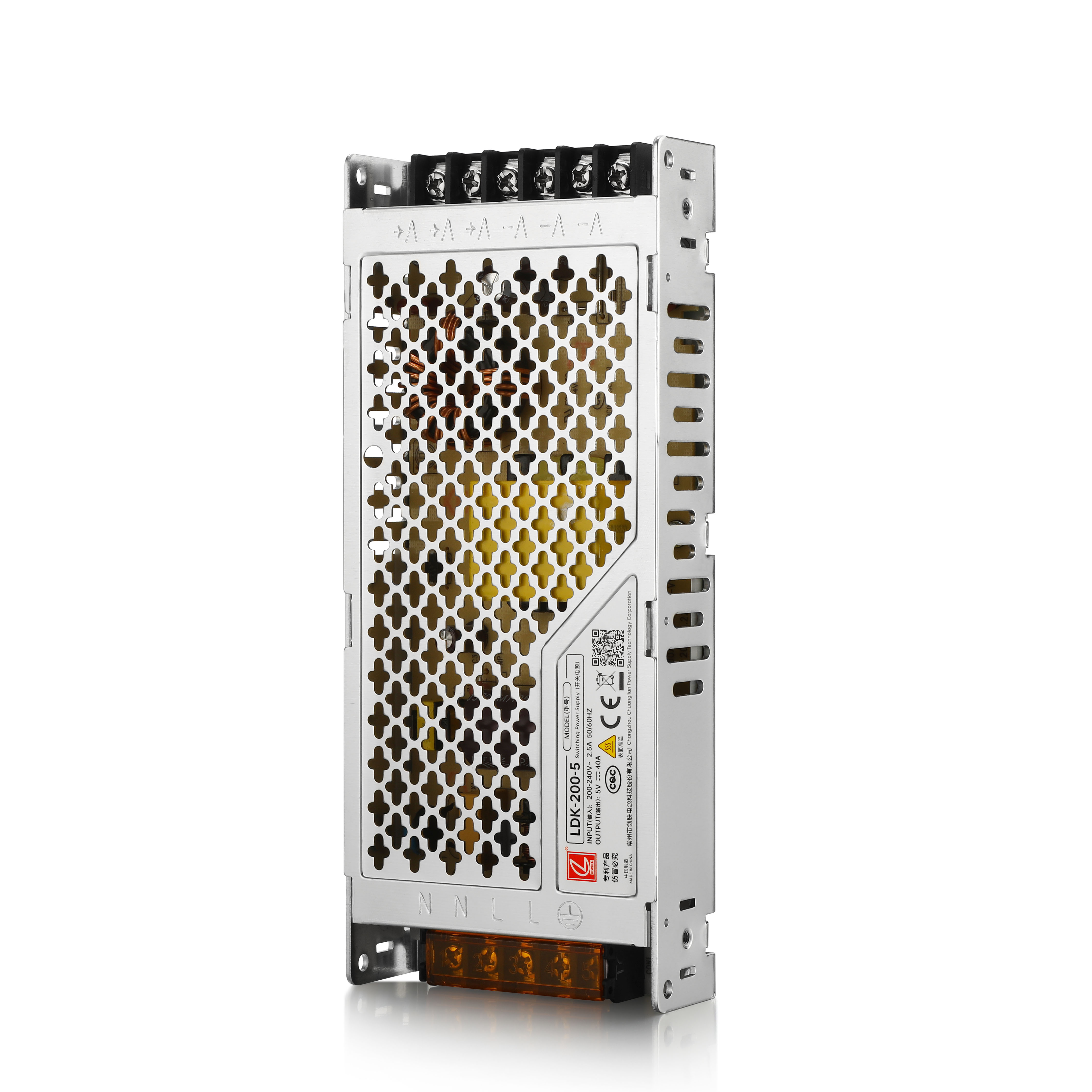 LDK200 แหล่งจ่ายไฟจอแสดงผล LED PFC บางเฉียบ