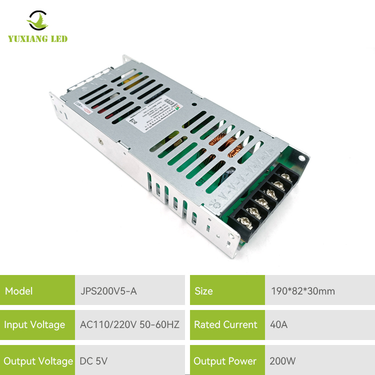 JPS200V5-A 5v 40a พาวเวอร์ซัพพลายหน้าจอแสดงผล LED